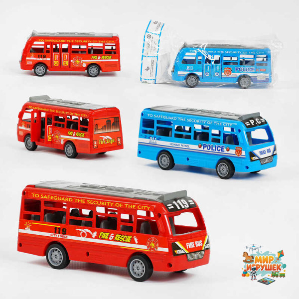Автобус XY 331-09 (288/2) 2 кольори, інерція, відчиняються двері, у пакеті