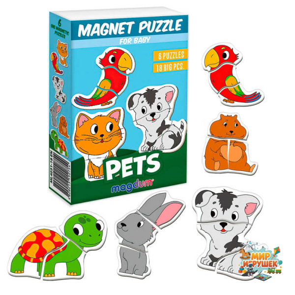 гр Магнітні пазли “Pets” ML4031-34 EN 'Magdum', англ. мова, в коробці