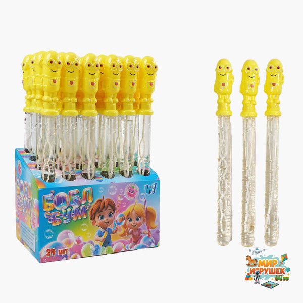Мильні бульбашки LK 10395 (6) 'WToys', ЦІНА ЗА 24 ШТУКИ В БЛОЦІ, 'Герой', висота 36см, в коробці