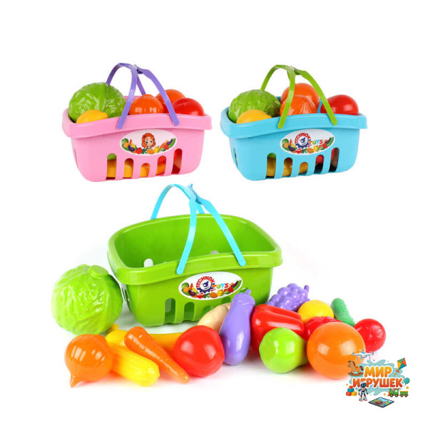 гр Кошик з овочами 5354 (12) 3 кольори, 'Technok Toys'