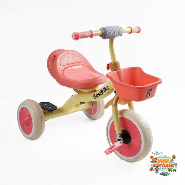 Велосипед 3-х колісний BS-41363 'Best Trike' (1) колеса EVA переднє 10’’, заднє 8’’, сталева рама, УКР.ОЗВУЧУВАННЯ, світло, кошик, в коробці
