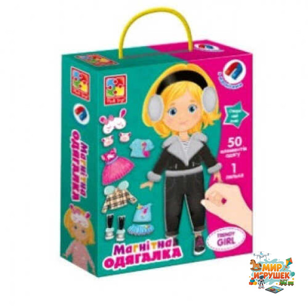 гр Магнітна гра-одягашка 'Trendy girl' - VT 3702-23 /укр/ (12) 'Vladi Toys'