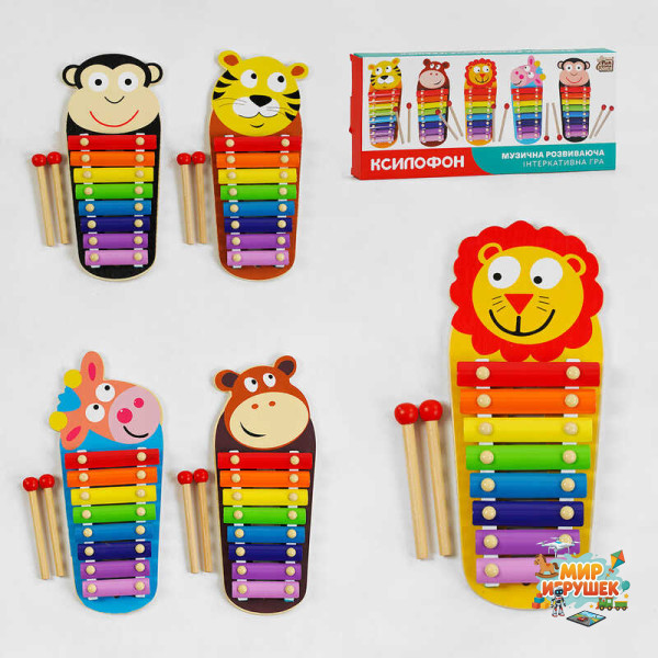 гр Ксилофон 77678 (40) '4FUN Game Club Wood', 4 види, в коробці