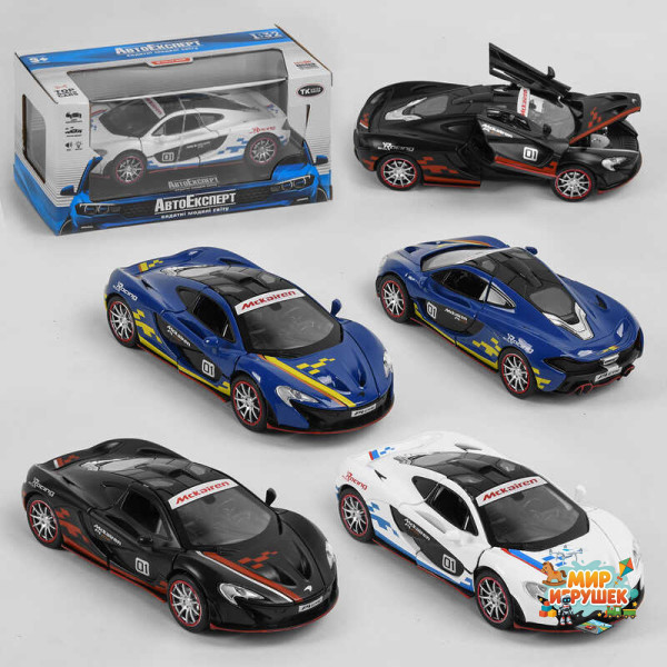 Машинка 25801 (72/2) 'Авто Експерт', 3 кольори, металопластик, 1:32, світло, звук, інерція, відчиняються двері, капот, в коробці