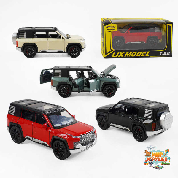 Машинка W 32142 (72) 4 кольори, металопластик, масштаб - 1:32, рухомі деталі, інерційний механізм, прогумовані колеса, в коробці, ВИДАЄТЬСЯ ТІЛЬКИ МІКС ВИДІВ