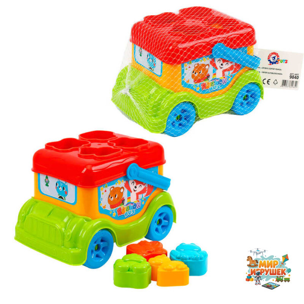 гр Автобус-сортер 9840 (6) 'Technok Toys', сортер, у сітці