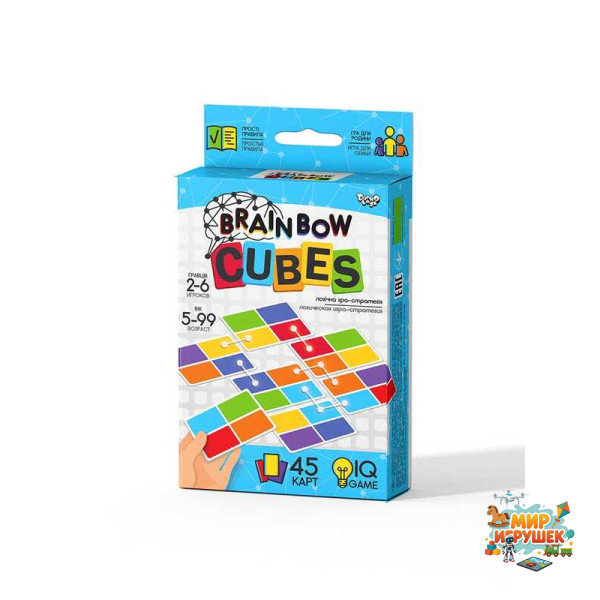 гр Розважальна настільна гра 'Brainbow CUBES' G-BRC-01-01 (32) 'Danko Toys', опис укр\рос мовами