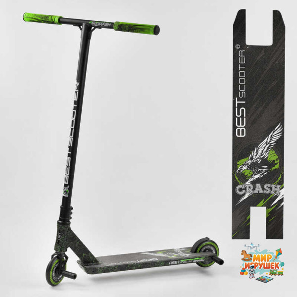 Самокат трюковий 41747 Best Scooter (4) 'CRASH' HIC-система, ПЕГІ, алюмінієвий диск і дека, колеса 110 мм PU, ширина керма - 57 см, в коробці