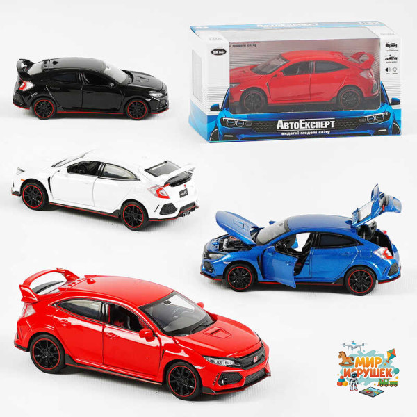Машина металопластик LF - 85358 (72) 'Авто Експерт', 4 кольори, 1:32, світло, звук, інерція, відчиняються двері, багажник, капот, в коробці
