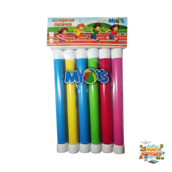гр Естафетні палички 25278 (36) 'M Toys', d=2,0, довжина 20см, 6 штук, в пакеті
