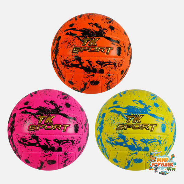 М`яч волейбольний C 60964 (60) 'TK Sport' 3 кольори, матеріал м`який PVC, вага 280-300 грамів, розмір №5, ВИДАЄТЬСЯ ТІЛЬКИ МІКС ВИДІВ