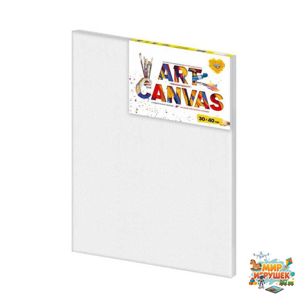 гр Полотно для малювання 'Art Canvas' AC-30×40 (10) 'Danko Toys', у плівці