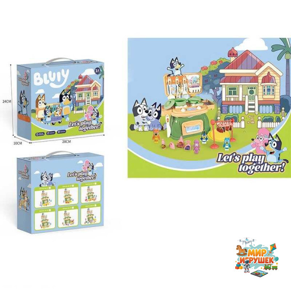 Кухня 228-12 E (48/2) духова піч, 23 см × 13 см × 20 см, посуд, плита, каструля, сковорідка, ніж, лопатка, декоративна їжа, герої, в коробці
