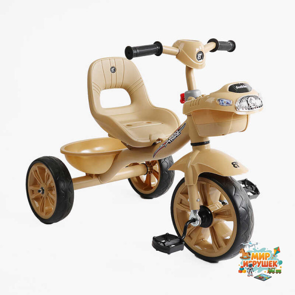 Велосипед 3-х колісний BS-60530 'Best Trike' (1) колеса EVA переднє 10’’, заднє 8’’, сталева рама, УКР. ОЗВУЧУВАННЯ, кошик, в коробці