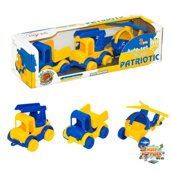 гр Набір патріотичних машин 'Kids cars' 39996 (20) 'Tigres', в коробці