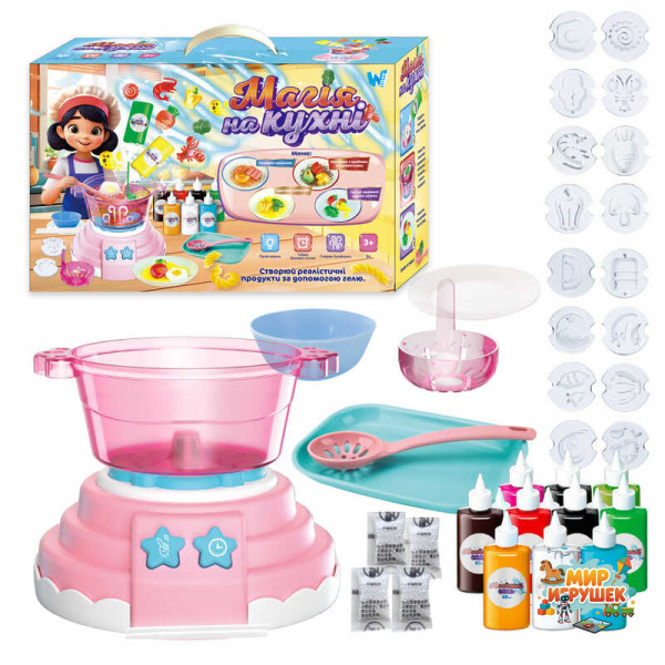 Набір для творчості 'Магія на кухні' 47178 (12) 'WToys', аквагель, мультиварка, звук, підсвічування, форми, 10 гелів, кухонне приладдя, в коробці