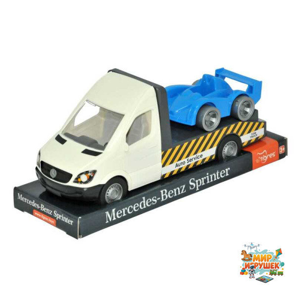 гр Автомобіль 'Mercedes-Benz Sprinter' евакуатор 39708 (білий) на планшетці (6) 'Tigres'