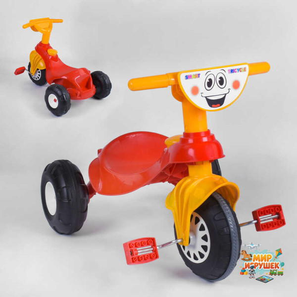 Дитячий велосипед Pilsan My Pet 07-132 (1) КРАСНО-ЖОВТИЙ, з клаксоном, в коробці