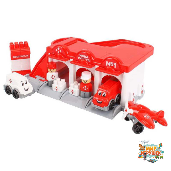 гр Паркінг 8454 (3) 'Technok Toys', 2 машинки, літак, фігурки, будівельні елементи, в коробці