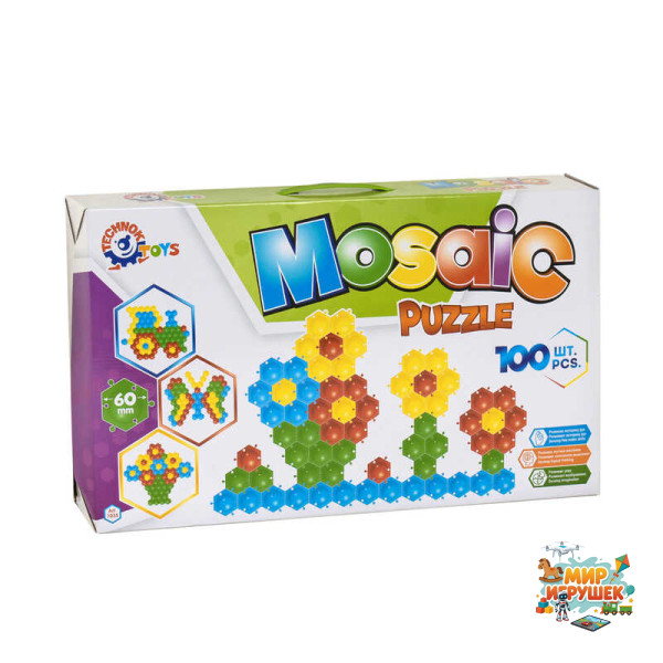 гр Мозаїка-пазли 'Бджілка' 1035 (4) 'Technok Toys', 100 елементів, розмір деталі - 6см, в коробці