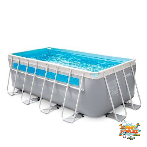 Intex Басейн каркасний 26770 (1) 400 x 200 x 122 см, Об’єм: 8418л, 220-240V, фільтр-насос (2006л/г), драбина, тент, підстилка, в кор-ці