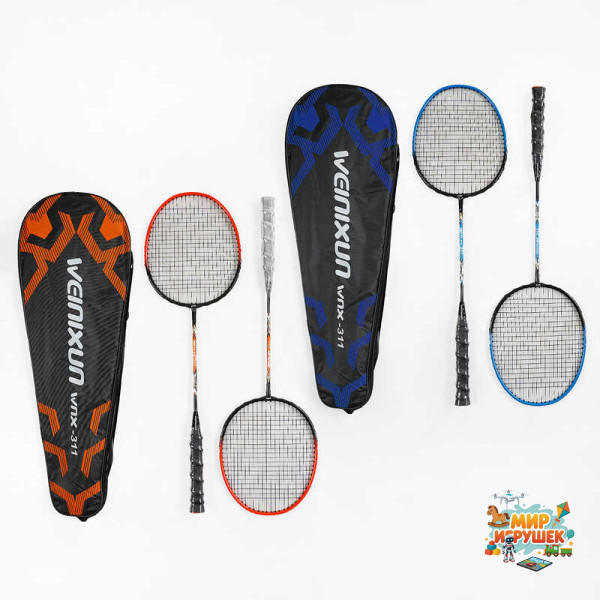 Бадмінтон C 70207 (50) 'TK Sport', 2 кольори, 2 ракетки, металевий каркас, в чохлі
