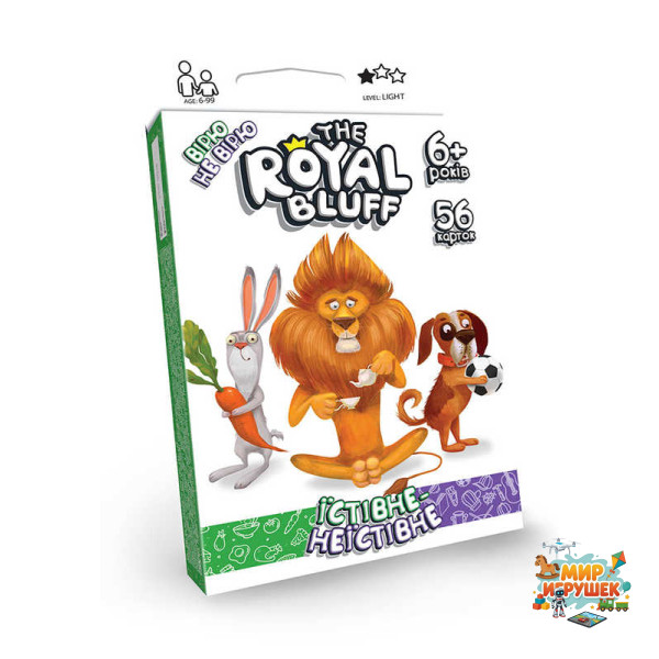 гр Карткова гра 'The royal bluff' Їстівне неїстівне RBL-02-01U / укр / (32) 'Danko Toys'