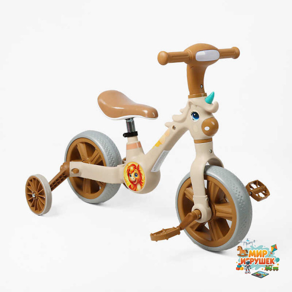 Велосипед-трансформер Best Trike JM-0102-8 (1) колеса 10’’, музика та підсвічування, з’ємні педалі, з’ємні допоміжні бокові колеса, в коробці