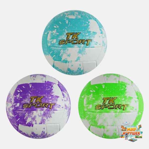М`яч волейбольний C 60986 (60) 'TK Sport' 3 види, матеріал м`який PVC, вага 280-300 грамів, розмір №5, ВИДАЄТЬСЯ ТІЛЬКИ МІКС ВИДІВ