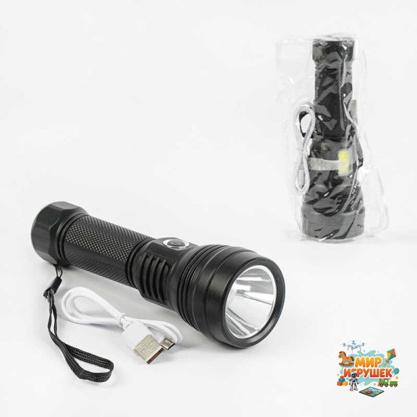 Ліхтар світлодіодний C 56761 (160) акумуляторний, 4 режими роботи, USB-кабель, в пакеті