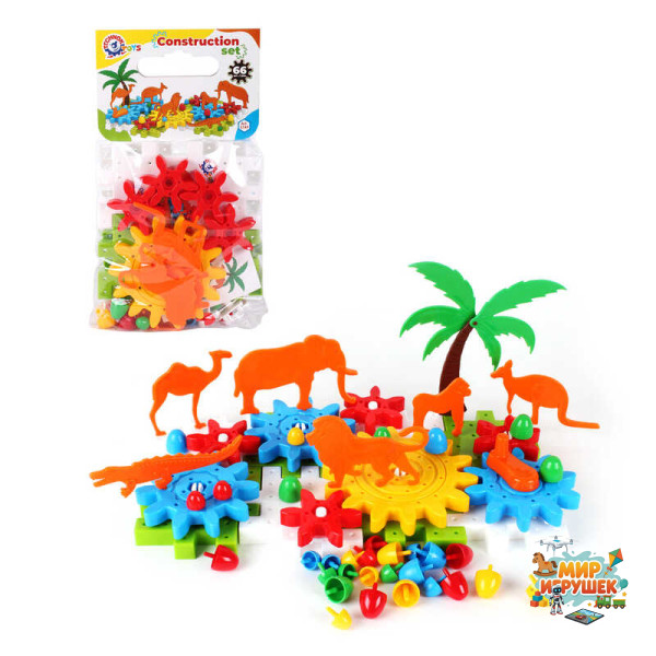 гр Іграшка 'Конструктор' 3749 (18) 'Technok Toys' 66 деталей, фігурки тварин, в пакеті