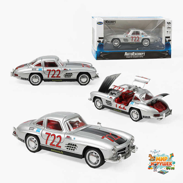 Машинка TK-10447 (48) 'Авто Експерт', металопластик, 1:32, світло, звук, інерція, відчиняються двері, багажник, капот, 2 режими роботи: зі звуком / без, в коробці