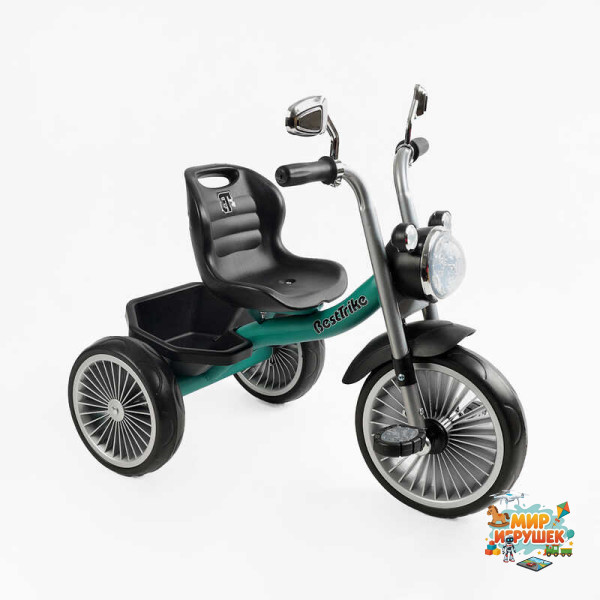 Велосипед 3-х колісний BS-65010 'Best Trike' (1) колеса EVA переднє 10’’, заднє 8’’, сталева рама, УКР. ОЗВУЧУВАННЯ, кошик, в коробці