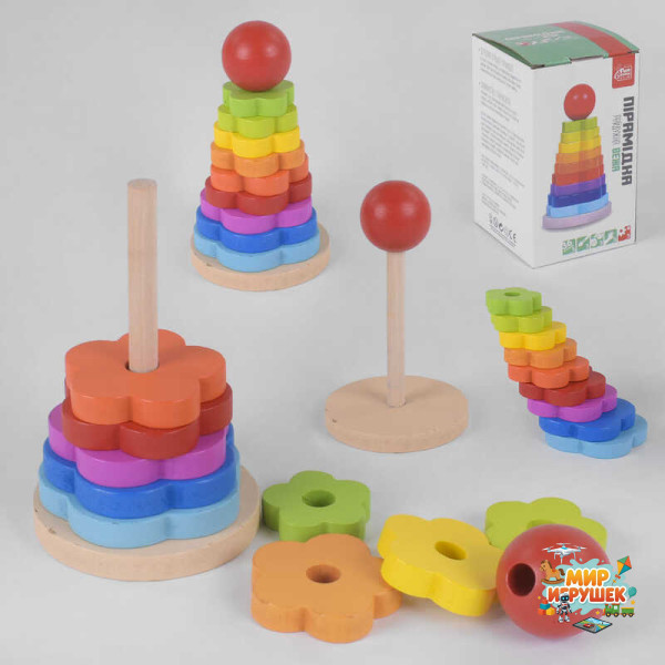 гр Пірамідка дерев'яна 50046 (24) '4FUN Game Club Wood' в коробці