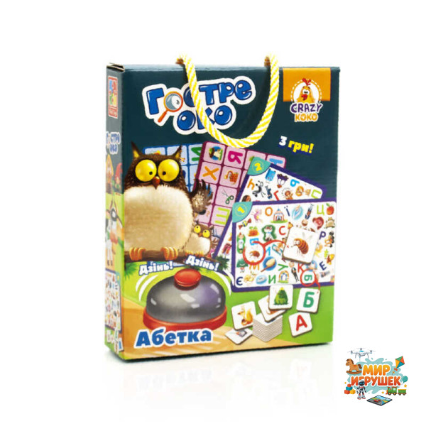 гр Гра зі дзвоником 'Гостре око. Абетка' VT8010-14 укр (14) 'Vladi Toys', в коробці
