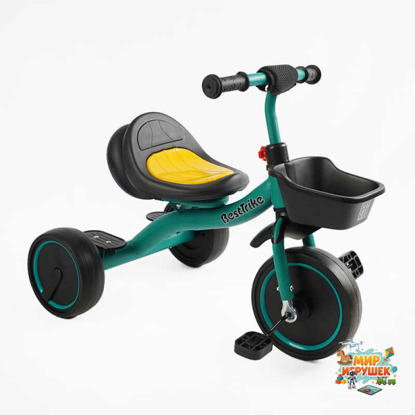 Велосипед 3-х колісний BS-47603 'Best Trike' (1) колеса EVA переднє 10’’, заднє 8’’, сталева рама, УКР.ОЗВУЧУВАННЯ, світло, кошик, в коробці