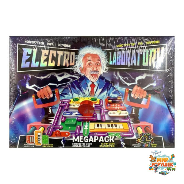 гр Електронний конструктор 'Electro Laboratory. Megapack' Elab-01-04 (4) 'Danko Toys', ОПИС УКР/РОС. МОВАМИ