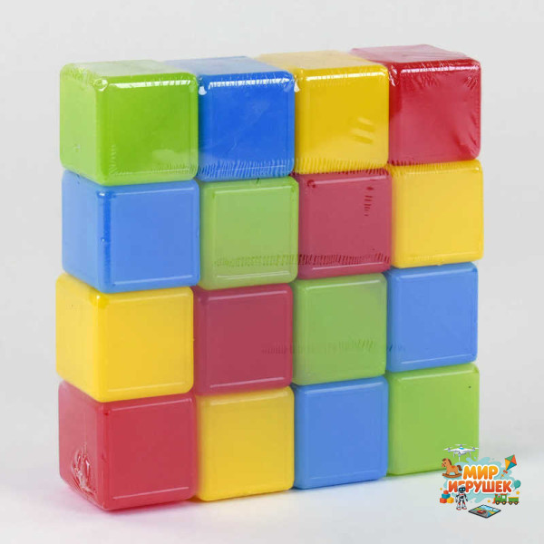 гр Кубики кольорові 16 шт. (20) 05063 'M-TOYS'