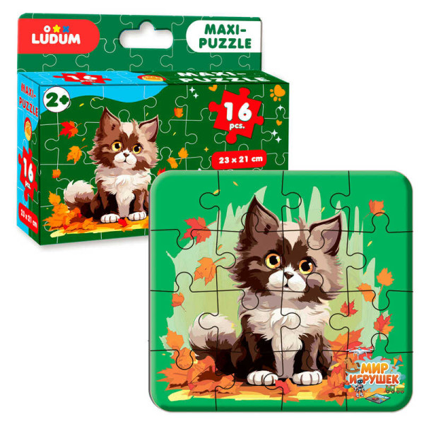 гр Максі-пазл 'Котик 3' МЕ 5032-04 (12) 'Ludum', 16 елементів, в коробці