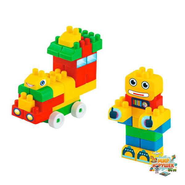 гр Конструктор 'Mini Blocks №1' (50 деталей) 116/1 (24) 'Bamsic', наліпки, в пакеті