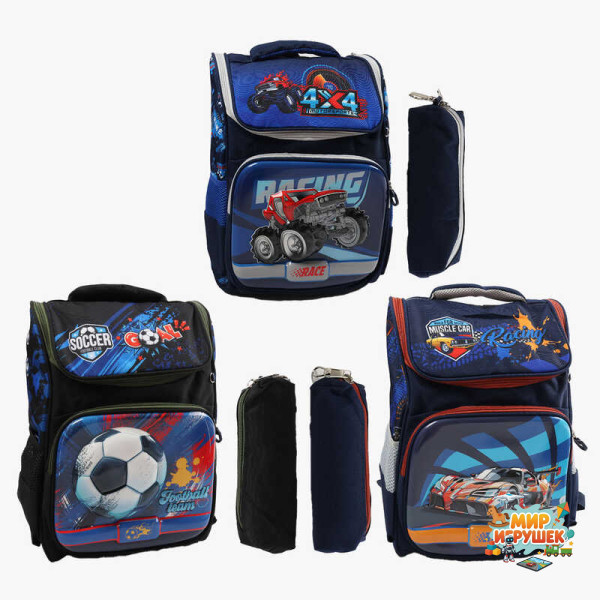 Рюкзак C 72902 (120) розмір: 25х16х44 см, 1 відділення, 3 кишені, на блискавці, пластикові вставки, пакет, в пакеті, ВИДАЄТЬСЯ МІКС ВИДІВ