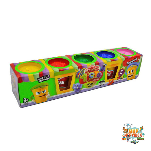 гр Тісто для ліплення 'Master Do' TMDB-01-02U (УКР) (9) 5 банок*50 г. 'Danko Toys'