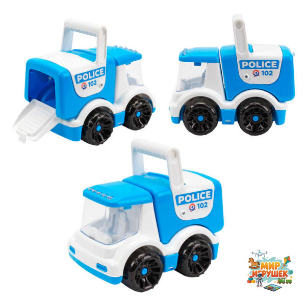 гр Вантажівка ТехноК 2178 (10) 'Technok Toys', 17х12х15 см, задні дверцята відчиняються, ручка для перенесення