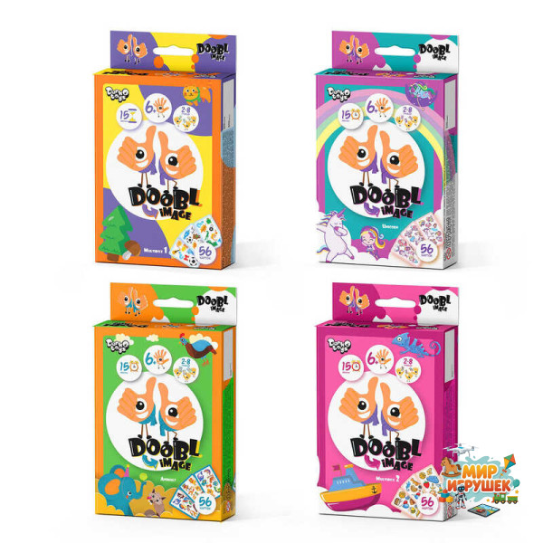 гр Настільна гра 'DOOBL IMAGE' DBI-02-01U,02U,03U,04U УКР. (32) 4 види, 'Danko Toys' ВИДАЄТЬСЯ МІКС ВИДІВ