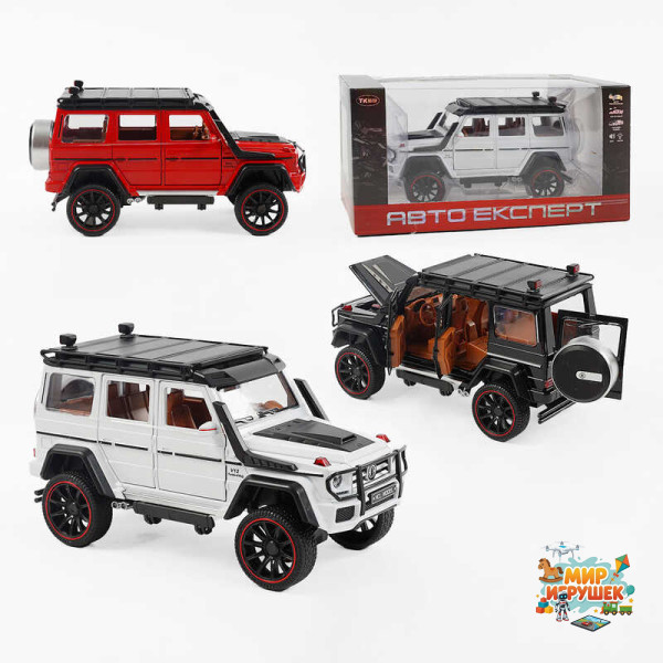 Джип RS-21650 (36) 'Авто Експерт', 3 види, металопластик, масштаб 1:22, світло, звук, інерція, відчиняються двері, багажник та капот, в коробці, ВИДАЄТЬСЯ МІКС ВИДІВ