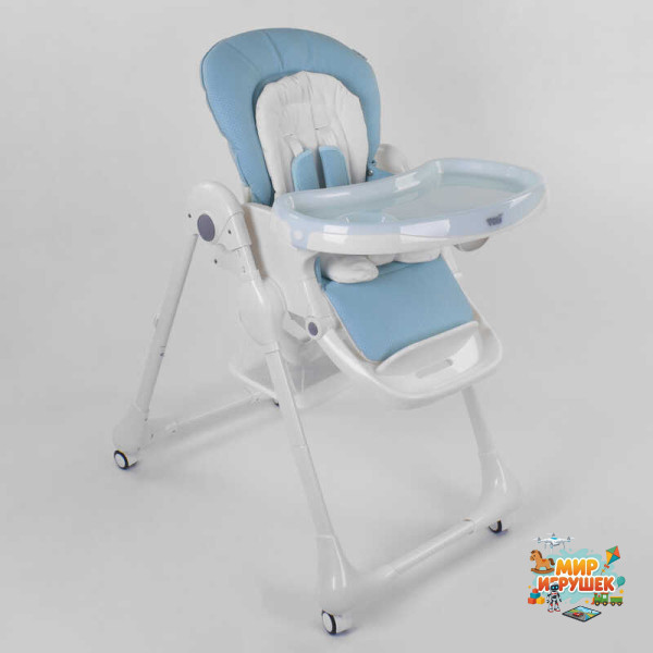 Стільчик для годування Toti W-48406 (1) м'який PU, м'який вкладиш, 4 колеса, знімний столик, в коробці