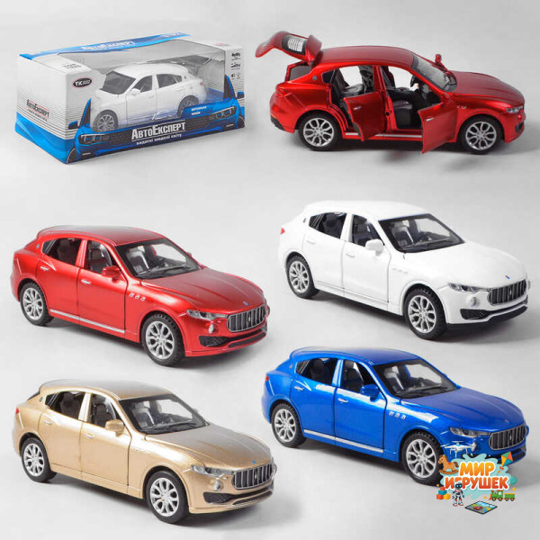 Машина металопластикова 41094 (96/2) 'Авто Експерт', 4 кольори, 1:32, світло, звук, інерція, відчиняються двері, багажник, в коробці