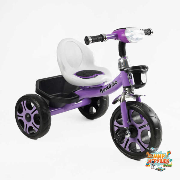Велосипед 3-х колісний BS-27102 'Best Trike' (1) колеса EVA переднє 12’’, заднє 10’’, сталева рама, фара з музикою та світлом, кошик, в коробці