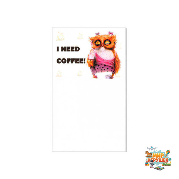 гр Блокнот на магніті 'I need coffee / Сова' (20) 9789655321852 'Jumbi'