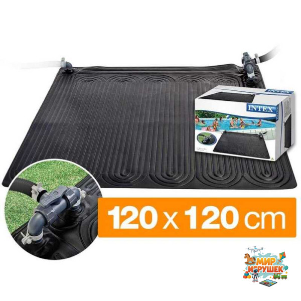 Intex Килимок 28685 (3) 120х120см, нагрівач для води від сонця Solar Heating Mat, шланг 32мм